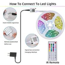 HBOWMDJIA 5M-60M LED Lights For Bedroom, RGB Color Changing Led Strip Lights With Remote And Smart APP Control, Music Sync Rope Lights  With Power Plug, For Kitchen, TV, Room Decor, Easter Party Event Decor - 查看 4