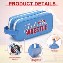 4 Pcs Double Layer Wrestling Accessory Bags Wit Zper - Tetry Travel Bags S Team Gif Small Wrestling Accessories  Gear Bag  Yout Men Women - As Pic - View 2