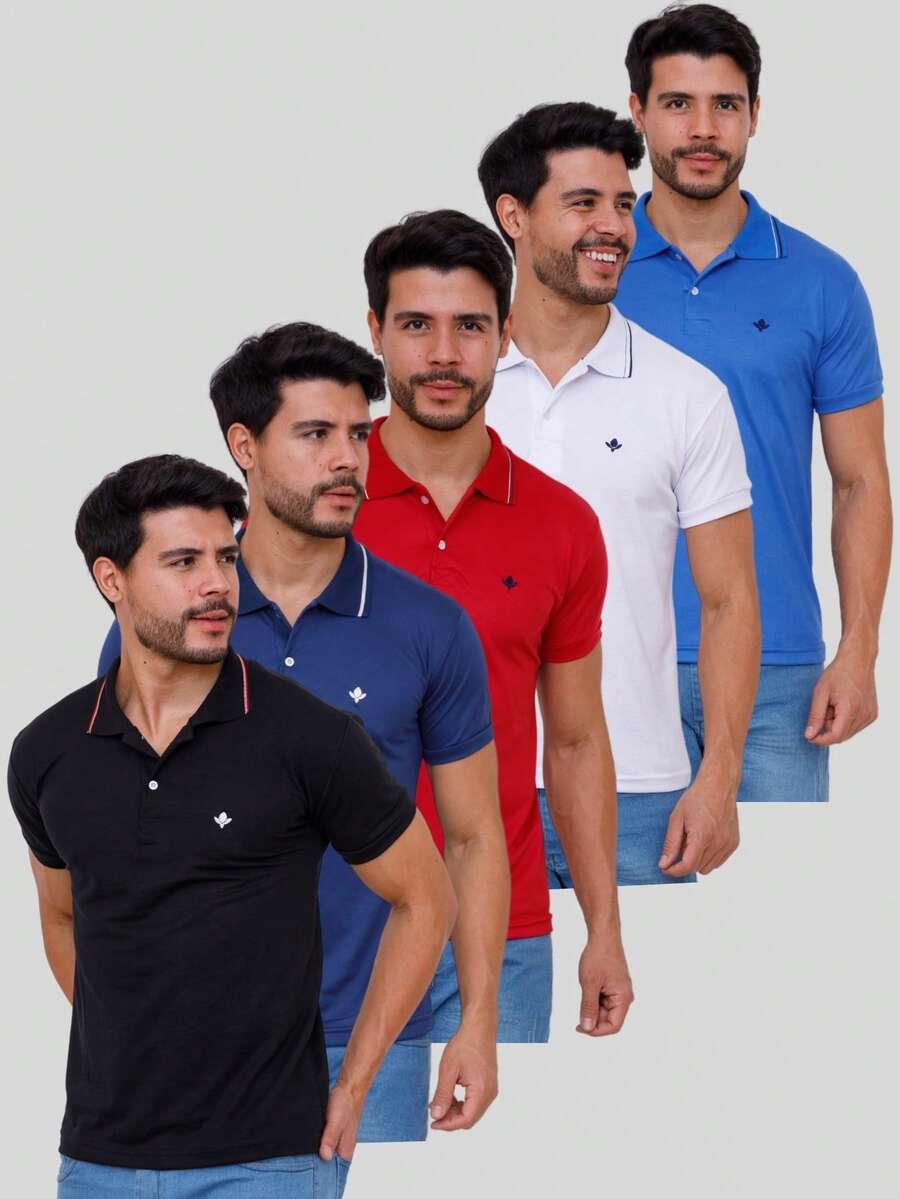 Men Polo Shirts - 彩色 - 查看 1