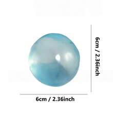 Đồ chơi bóp tròn 6cm, bóng bóp dầu dừa màu xanh dương, đàn hồi chậm, làm thủ công, thích hợp làm quà tặng ngày lễ, quà tặng vui nhộn và dễ thương, quà sinh nhật, quà Phục sinh, quà Halloween, quà Giáng sinh, quà tặng tiệc tùng. - Nhiều màu - Xem 6