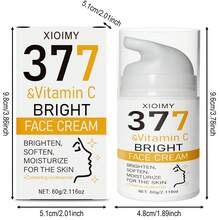 Xioimy 60克 377 维生素C亮肤紧致保湿面部护肤霜，深层滋养，令肌肤光滑、水润、细腻，蕴含烟酰胺和泛醇，适合所有肤质 - 數量 - 查看 9