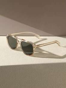 1 Pair Double-Bridge Aviator Style Fashion Square Tortoiseshell Frame Fashion Glasses, Suitable For Summer Beach, Daily Wear, Outdoor Travel, Street Photography, Party, Elegant Gift For Women - Multicolor - View 4