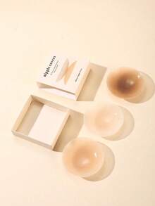 4入女款夏季可重複使用超薄乳貼，隱形胸貼，女用內衣，無肩帶胸罩，黏貼式胸罩，適用於商務旅行、度假、婚紗、晚禮服、洋裝、比基尼 - 彩色 - 查看 5