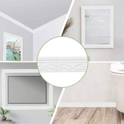 1pc Self Adhesive Skirting Board, Corner Line Decorative Strip, Door Frame Edge Protection Strip, Home Decoration Enhancement, Decorative Border Decorative Strip, Decorative Border