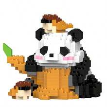 1 Set Cartoon Innovative Micro Panda Building Blocks Toy Set, Suitable For Teens And Adults, Educational DIY Gift, Collectible Figurine, Holiday Gift - Multicolor - View 6