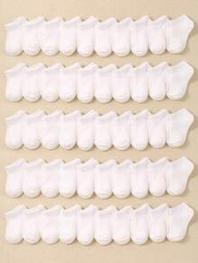 1/12/24 pares de calcetines suaves para bebé, calcetines casuales unisex para infantes, calcetines cómodos, elásticos y transpirables para uso diario, adecuados para bebés de 0 a 36 meses, para todas las estaciones, calcetines para bebé, calcetines para niños pequeños, calcetines cortos, calcetines para pre-caminantes, unisex, regalo de vuelta al colegio, regalo de Navidad, set esencial para recién nacidos - Blanco - Ver 7