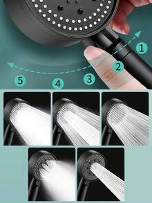Đầu vòi sen cầm tay tiết kiệm nước với 5 chế độ phun điều chỉnh được, áp lực cao, 5 chế độ tắm cho phòng tắm. - Đầu vòi sen - Xem 7