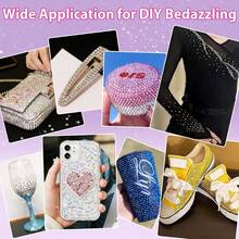 24000颗树脂水晶钻石，钻石装饰工具套装，含镊子和宝石拾取器，15/24/28/40/42颗3毫米平底多色宝石，适用于钻石艺术，多色装饰工具套装包含3瓶10毫升B7000珠宝胶水，可用于艺术、工艺品、书籍、杯子、鞋子、织物、DIY服装等。 - 樹脂水鑽 - 查看 11