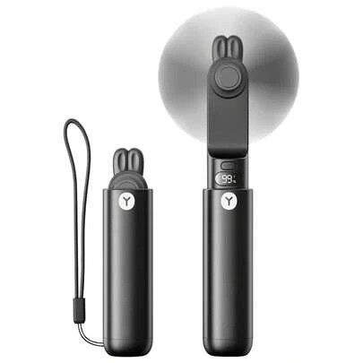 sweetfull S17 Portable Handheld Mini Electric Fan, Foldable, USB Rechargeable, Personal Travel Fan, LED Display, Emergency LED Flashlight, Small Desktop Air Cooler, Suitable For Office, Bedroom, Outdoor, Camping, Dorm, Father's Day Gift