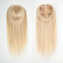 SHINEHAIR 5x5 Hairpiece For Women – Natural Colored Straight Hair (Black / Light Shades) - A Natural-Looking Hairpiece For The Top Of The Head. Features A Real Hair Fringe To Enhance And Frame The Face. - S18/613 - Xem 10