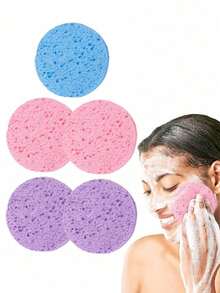 Soft & Skin-Friendly Facial Cleansing Powder Puff, Essential For Daily Use - Multicolor - View 2