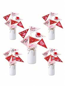 Bộ 8 bình trang trí, dùng để cắm hoa, trang trí ngày Valentine, bình hoa trang trí không khí lễ đính hôn và đám cưới, phụ kiện trang trí nhà cửa. - nhiều màu - Xem 5