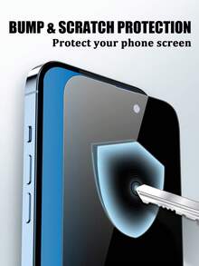2pcs Privacy Screen Protector, Made Of High-Hardness Glass Material, Effectively Prevents Scratches And Drops, Sensitive Touch, Invisible From Sides, Anti-Fingerprint, Hydrophobic Coating, Compatible With IPhone 11/12/13/14/15/16/16e/17/17Pro/17e/17Air/17Pro Max And Other Models - Black - View 3