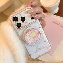 Ốp điện thoại từ tính trong suốt GUCADI với họa tiết ngôi sao nhiều màu sắc + vải hồng, chân đế từ tính di động, tương thích với iPhone 17 Pro Max, 16 inch, chất lượng cao, trong suốt, chân đế từ tính phù hợp với 15 inch, phong cách ngọt ngào, nữ tính, sáng tạo, hình học, tối giản, tươi mới, độc đáo, phong cách . - Trong sáng - Xem 9