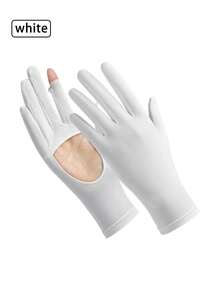 1 đôi găng tay chống tia UV dành cho nữ, thoáng khí, dùng được khi đạp xe, lái xe ngoài trời và có màn hình cảm ứng, nhẹ, thích hợp cho mùa hè. - A - Xem 16