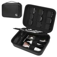 Barber Accessories Bag for Clippers and Supplies Mens Hair Trimmers Box Portable Clipper Storage Holder Organizer for Hair Cutting Guard Grooming Kit and Barbers Supplies Bag Only -Black - Negro - Ver 8