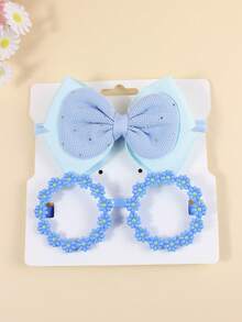 2件套蝴蝶发箍和眼镜框套装，理想礼物 - 彩色 - 查看 13