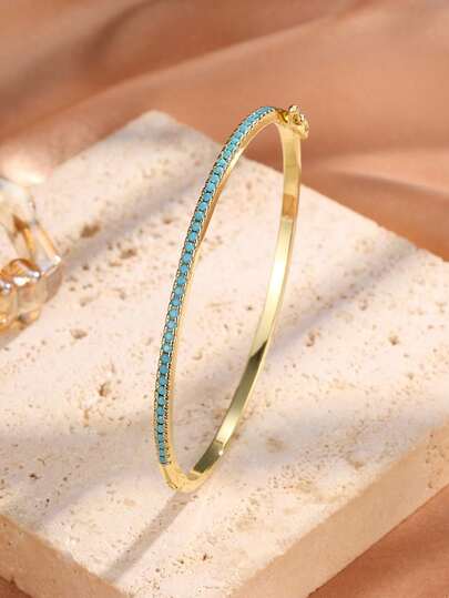 rakol 1条波西米亚风绿松石和立方氧化锆手链，女士款，适合约会、派对等场合佩戴