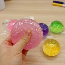 Aurora Candy Ball Squishy Toy – Large Soft Stress Relief Squeeze Ball - Pink - View 3