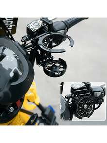 1pc Universal Bicycle Water Bottle Holder, Electric Bike/Cycling Handlebar Drink Cup Rack, Delivery Use Beverage Holder - Black - View 2