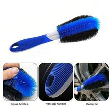 1pc Car Tire Cleaning Brush, Car Tire Detail Dust Cleaning Brush, Car Cleaning Tool - A - View 1