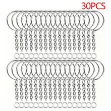 10/30/50/100pcs Metal Open Jump Rings Connector Clasps Keychain Pendant Jewelry Making Accessories - Silver - View 14