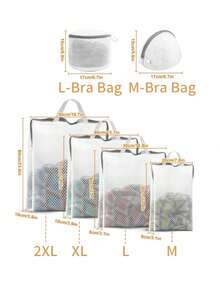 1 túi giặt lưới có móc treo (Nhỏ/Trung bình/Lớn/Cực lớn) - Túi giặt có khóa kéo bền chắc dành cho đồ mỏng manh, giày dép và quần áo cồng kềnh - Thiết kế gấp gọn tiết kiệm không gian - Xem 2