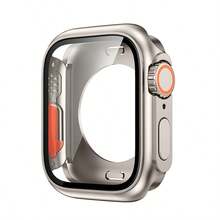 Ốp bảo vệ màn hình bằng hợp kim titan, mặt trước và mặt sau, tương thích với Apple Watch Series 9/8/7/6/5/4, Series S10/11 SE 2, kích thước 45mm, 41mm, 44mm, 40mm. - Nhiều màu - Xem 9