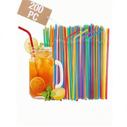 Reusable Straws For Party, Family Gathering, Outdoor Camping And Beach Dinner, Suitable For Beverages, Milk, Soda, Party, Whiskey, Wedding Celebration, Cocktail, Tea, Hot Chocolate, Cold And Hot Cups, Travel Mugs, Applicable For Halloween, Christmas, Valentine's Day Party, Valentine's Day Gift