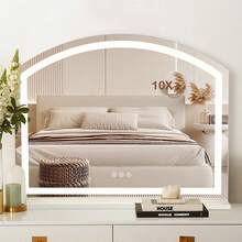 AYAYM Vanity Mirror With Lights LED Lighted Up Makeup Mirrors With Dimmable 3 Modes And Brightness Adjustment Touch Screen Control 10X Magnifying Glass For Bedroom Dressing Room - 60x50cm - View 2
