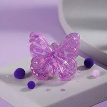 Crystal Butterfly Squishy Toy – Ultra Soft Slow Rising Stress Relief Squeeze Toy - Purple - View 3