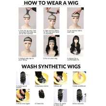 自由分缝假发 渐变灰金色挑染 合成高清蕾丝前假发 自然波浪假发 无胶预拔发际线 女士假发 - 彩色 - 查看 11