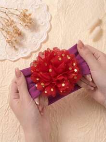3 piezas Diademas para bebé recién nacido de color caramelo, suaves y amigables con la piel, aptas para uso diario al aire libre en todas las estaciones, sin tarjeta de papel - Multicolor - Ver 6