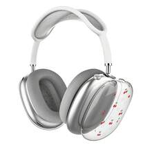 1pc Butterfly & Cherry Blossom Printed Transparent Soft TPU Protective Case Compatible With Apple Max Headphones - Multicolor - View 3