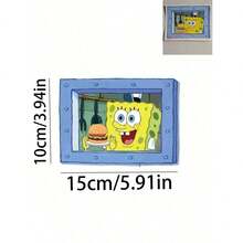 1PC SpongeBob SquarePants Wall Sticker (10x15CM), DIY Art Craft Decorative Sticker, Party Gift. Suitable For All Seasons, Including Birthday Parties, Holiday Surprise Gifts, Weekend Parties And Back-To-School Gifts. - Multicolor - View 8