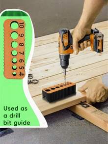 1Pc A Metric Drilling Guide Suitable For 4mm To 10mm Drill Bits, Drill Guide For Straight Holes Multifunctional Precision Accessory DIY Drill Jig Block Joints Tool - Drilling Guide - View 2
