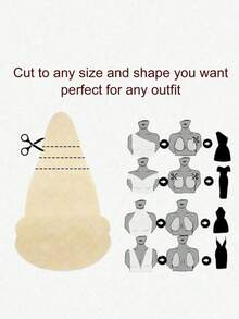 Bộ 10 miếng che đầu ti dùng một lần không dệt, hình quả bầu đen | Không dây đeo, tự dính, thân thiện với da, vô hình, thoải mái, chống chảy xệ, chống nhô ra - Nhiều màu - Xem 4