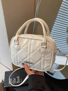 1 Stück Dieser stilvolle einfarbige retro PU-Quadrat-Handtasche hat ein einzigartiges Design, das für verschiedene Anlässe geeignet ist und vielseitig genug ist, um allen Bedürfnissen zu entsprechen. Perfekt für Outdoor-Aktivitäten, Freizeit, Pendeln und mehr, ist es das perfekte Geschenk für Teenager. - Verschiedenfarbig - Übersicht 9