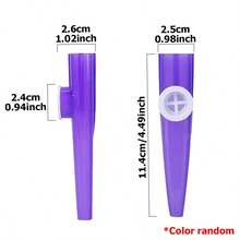 8/16pcs 11.5cm Plastic Kazoo - Vintage Classic Vocal Wind Instrument, Portable Music Production Background Accompaniment, Easy-To-Play Party Sounding Props For Music Enthusiasts - Multicolor - View 2