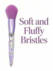 2 Pieces / 1-Piece Loose Powder Brush Set: Featuring A Stunning Aesthetic With Purple Gradient Crystal Handles That Offer A Comfortable, Premium Grip. The High-Quality Nylon Bristles Are Easy To Clean, Incredibly Soft To The Touch, And Gentle On The Skin-Never Prickly Or Prone To Shedding. - Multicolor - View 5