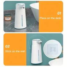 400ml Automatic Foam Soap Dispenser, Wall-Mounted, 2 Modes Adjustable, Contactless Rechargeable Electric Liquid Soap Dispenser, Suitable For Commercial Or Home Use - M9 - View 8
