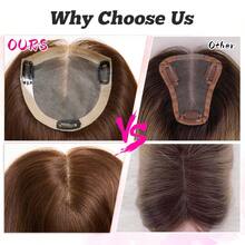 SHINEHAIR 5x5 Hairpiece For Women – Natural Colored Straight Hair (Black / Light Shades) - A Natural-Looking Hairpiece For The Top Of The Head. Features A Real Hair Fringe To Enhance And Frame The Face. - S4 - 查看 6