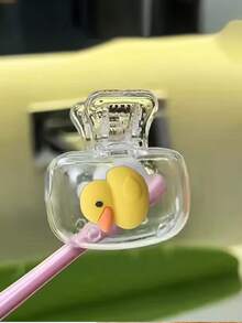 Portable Toothbrush Holder Set With Cute Duck Pattern, Suitable For Home And Travel Use, Protects Your Toothbrush And Maintains Oral Hygiene, Great Gift For Family, Friends, Birthday, Valentine's Day, Wedding, Souvenir, Bridesmaid - Multicolor - View 12