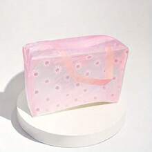 1/10pcs Floral Pattern PVC Waterproof Cosmetic Bag, Portable Travel Essential - Multicolor - View 10