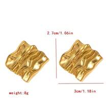 1 Đôi bông tai thép không gỉ hình vuông bất đối xứng tối giản, phù hợp cho phái nữ khi đi làm hàng ngày hoặc dự tiệc, cũng là một món quà tuyệt vời. - HQ6013 - Xem 2