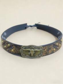 1 Mũ cao bồi miền Tây bằng polyester dành cho nam, kiểu dáng cổ điển unisex, trang trí hình bò tót, thích hợp cho trang phục thường ngày, các bữa tiệc cao bồi miền Tây, trang phục cao bồi quán bar. - Nhiều màu - Xem 7