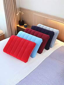 1 pezzo Cuscino multifunzionale e confortevole, convertibile tra cuscino gonfiabile quadrato per il collo e supporto lombare, adatto per campeggio all'aperto, pisolino in casa/ufficio, escursionismo, accessorio da viaggio, impermeabile e durevole (stile casuale), regalo per la Festa della Mamma, Festa del Papà - Multicolore - Visualizzare 6