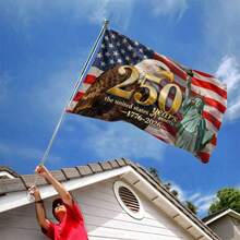 USA 250th Anniversary Flag 1776-2026 Patriotic Eagle Banner, American Stars And Stripes Outdoor Decoration For Garden, Courtyard, Porch, Independence Day Party Supplies - 1 件 - 3 英尺 x 5 英尺 - 90 x 152 厘米 - 查看 2