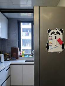 Panda Shaped Magnetic Refrigerator Calendar Set, Includes Magnetic Whiteboard Marker And Eraser Cloth, Can Be Attached To Refrigerator Surface, Convenient For Storage And Access, Monthly And Weekly Planning Writing Areas, Reusable Kitchen Planner, Includes Refrigerator Magnets And Magnetic Whiteboard Marker - Multicolor - View 6