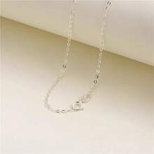 1 x S925 Sterlingsilber Kette, mit einem kühlen, zurückhaltenden Glanz und einem eleganten Schimmer (geeignet für Männer und Frauen) - Dieses minimalistische Stück ist perfekt zum Kombinieren und eine ausgezeichnete Wahl als Festtagsgeschenk - Weiss - Übersicht 20